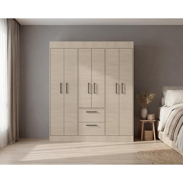 Closet Aura, Cartagena y Wengue, Con Seis Puertas y Dos Cajones