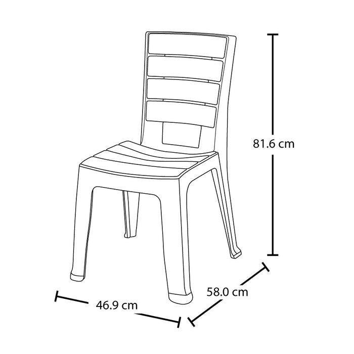 Combo Comedor Barú (1 Mesa + 4 Sillas Sin Brazos) Taupe