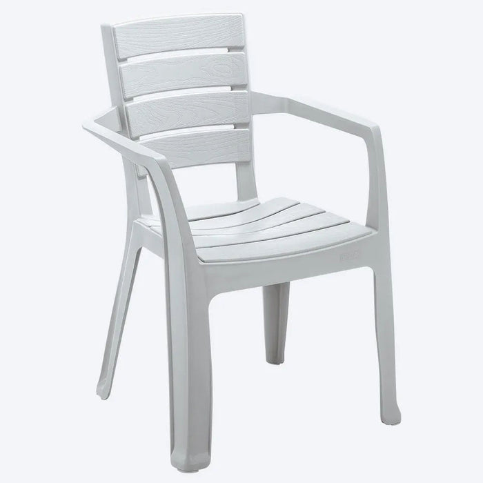 Combo Comedor Familiar Barú (1 Mesa + 6 Sillas Con Brazos) Gris Hielo