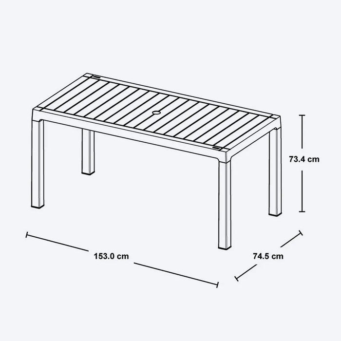 Combo Comedor Familiar Barú (1 Mesa + 6 Sillas Con Brazos) Mocca