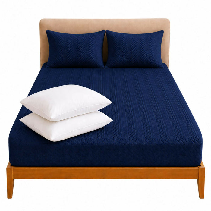 Combo protector colchon + 1 almohada siliconada sencillo