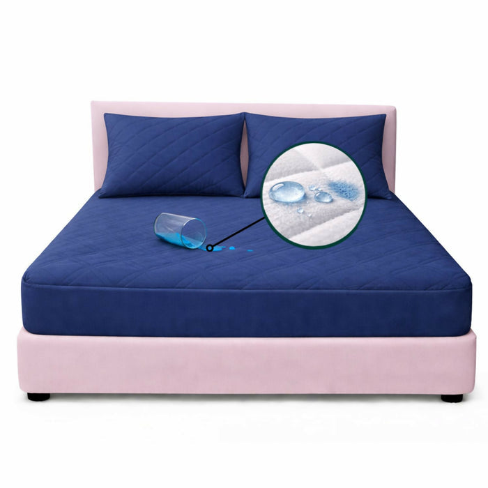 Combo protector colchon semidoble antifluido 120x190cm