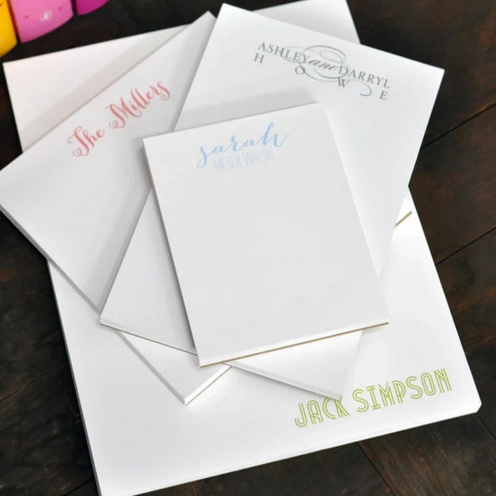 Combo Set of Personalized Notepads - Stationery & Desk Accessories - The Well Appointed House