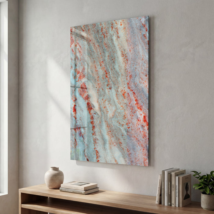 Coral Patina | Glass Wall Art