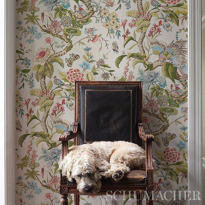 Schumacher Cranley Garden Wallpaper in Pink - Wallpaper - The Well Appointed House
