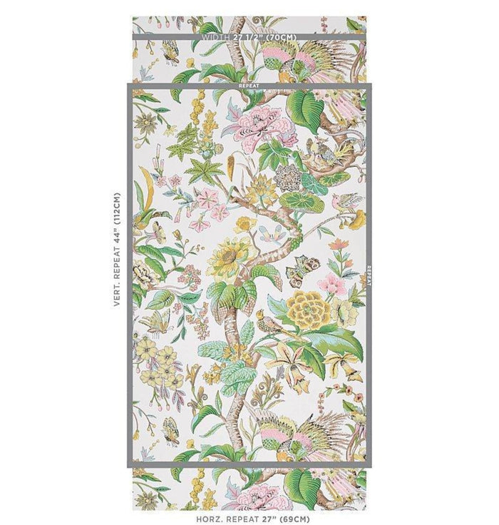 Schumacher Cranley Garden Wallpaper in Pink - Wallpaper - The Well Appointed House