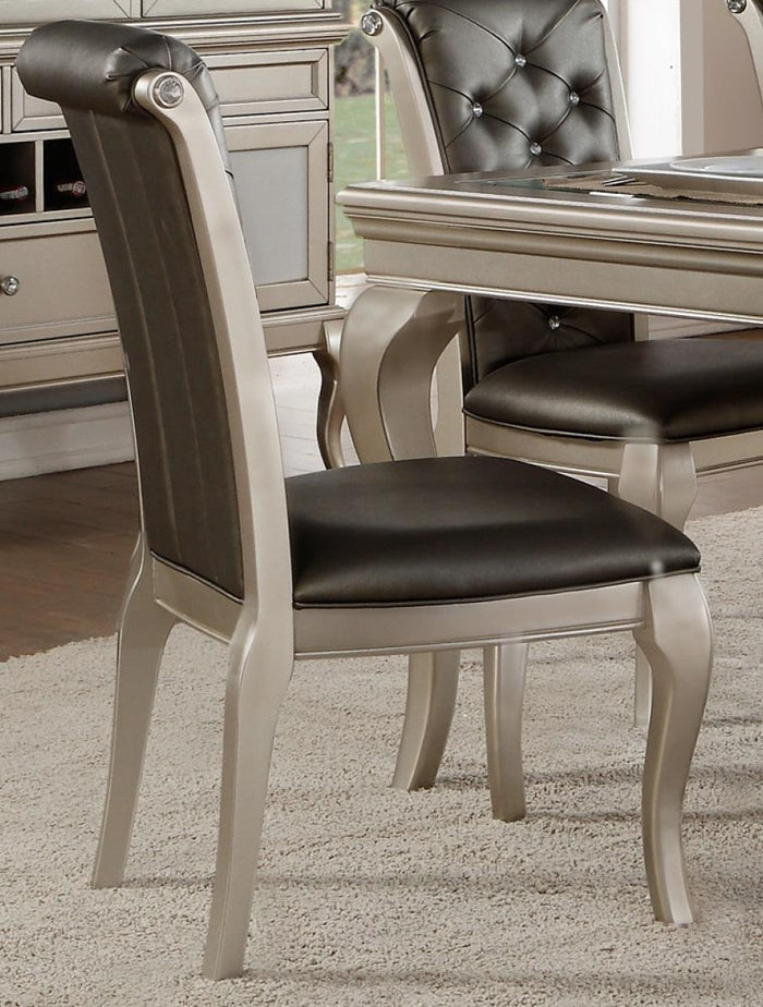 Crawford Side Chair in Silver (Set of 2) - Furniture World SW (WA)