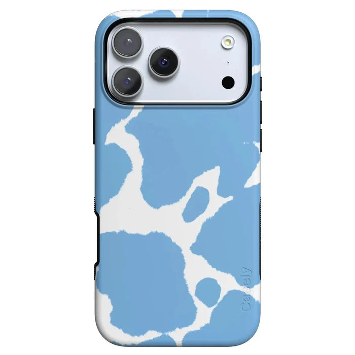 Current MOOd | Light Blue Cow Print Case iPhone Case get.casely Bold Flex + MagSafe® iPhone 18 Pro Max