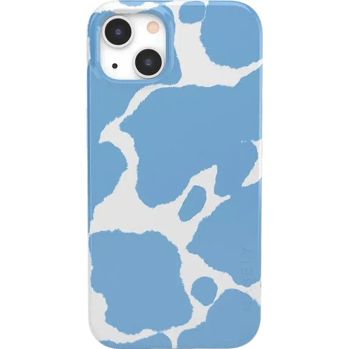 Current MOOd | Light Blue Cow Print Case iPhone Case get.casely Classic iPhone 13 Mini