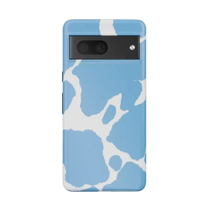 Current MOOd | Light Blue Cow Print Google Pixel Case Google Pixel Case Casetry Essential Google Pixel 7