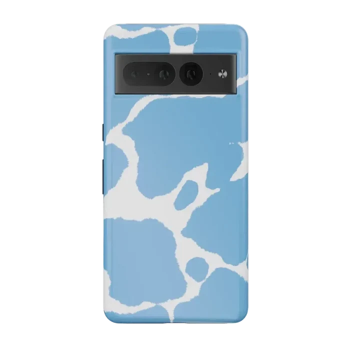 Current MOOd | Light Blue Cow Print Google Pixel Case Google Pixel Case Casetry Essential Google Pixel 7 Pro