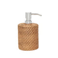 Pigeon & Poodle Dalton Woven Rattan Soap Pump in Brown - Bath Accessories - The Well Appointed House