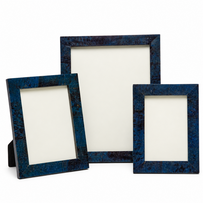 Pigeon & Poodle Dark Blue Pen Shell Colmar Picture Frame in Three Different Sizes - The Well Appointed House