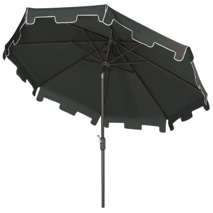 Dark Green 9 Foot Market Crank Outdoor Patio Umbrella - Outdoor Umbrellas - The Well Appointed House