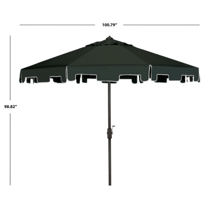 Dark Green 9 Foot Market Crank Outdoor Patio Umbrella - Outdoor Umbrellas - The Well Appointed House