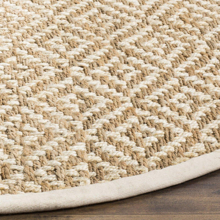 Diamond Pattern Jute and Ivory Natural Rug - Rugs - The Well Appointed House