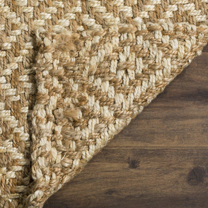 Diamond Pattern Jute and Ivory Natural Rug - Rugs - The Well Appointed House