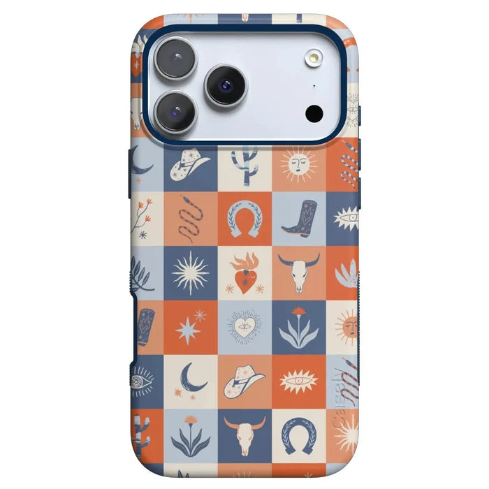Dirt Road Chic | Western Squares Case iPhone Case get.casely Bold Flex + MagSafe® iPhone 18 Pro Max