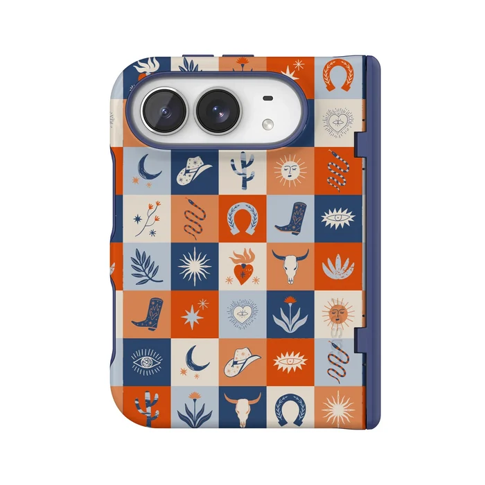 Dirt Road Chic | Western Squares Case iPhone Case get.casely Bold Flex + MagSafe® iPhone Duo