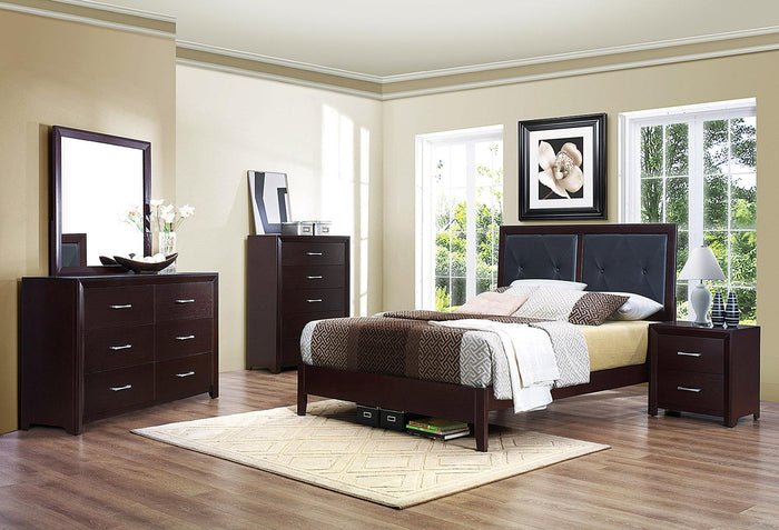Edina 2 Drawer Nightstand in Espresso-Hinted Cherry 2145-4 - Furniture World SW (WA)