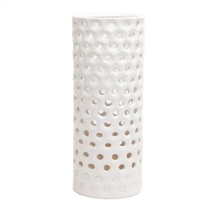 Pigeon & Poodle Edmonton Large Umbrella Stand in Glossy White Ceramic - Umbrella Stands - The Well Appointed House