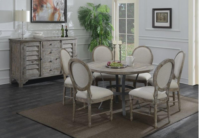 Emerald Home Interlude Upholstered Side Chair (Set of 2) in Weathered Pine - Furniture World SW (WA)