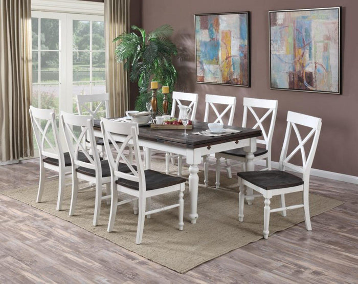 Emerald Home Mountain Retreat Side Chair (Set of 2) in Antique White/Brown - Furniture World SW (WA)