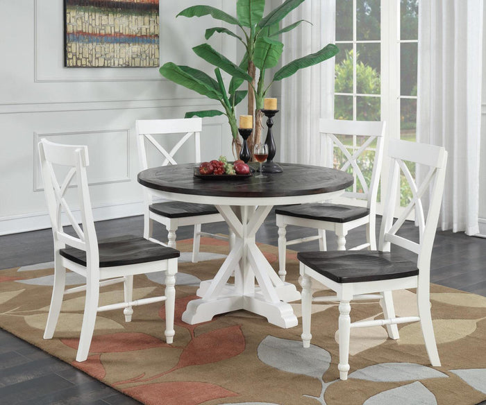 Emerald Home Mountain Retreat Side Chair (Set of 2) in Antique White/Brown - Furniture World SW (WA)