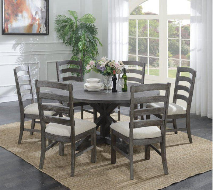 Emerald Home Paladin Side Chair (Set of 2) in Rustic Charcoal - Furniture World SW (WA)