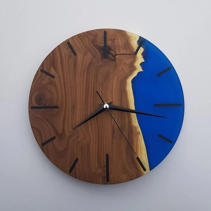 SilverBerry Tree and resin wall clock by Artdesigna, featuring wooden wall art with intricate silverberry tree design.