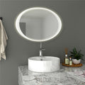 ESPEJO OVALADO VARESE, GRIS, CON LUZ LED