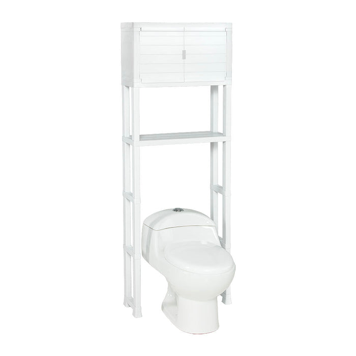 Estante Organizador con Puertas para Baño Blanco
