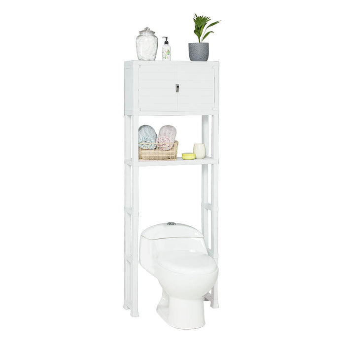 Estante Organizador con Puertas para Baño Blanco