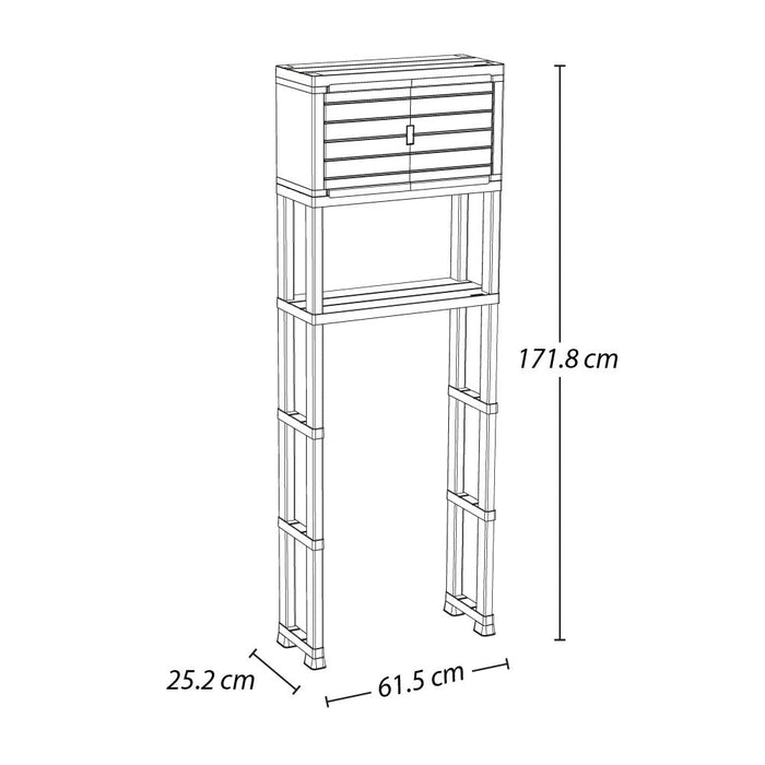 Estante Organizador con Puertas para Baño Blanco