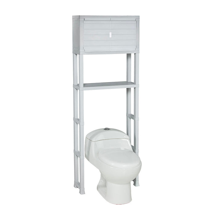 Estante Organizador con Puertas para Baño Gris Hielo