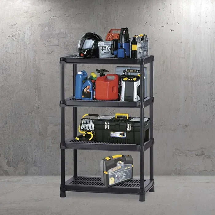 Estantería multifuncional de 4 Niveles Ventilada 18" Negro