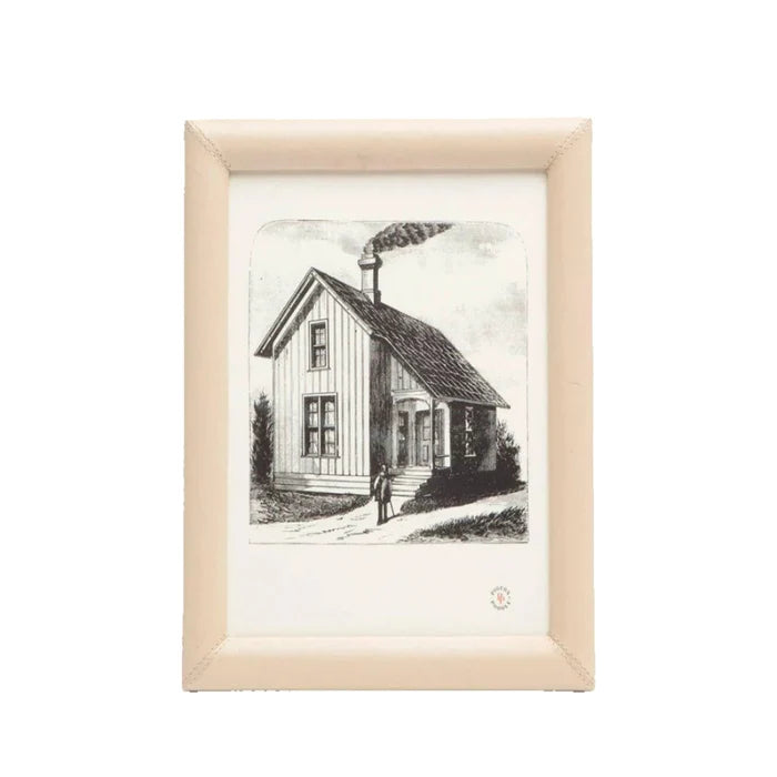 Pigeon & Poodle Eton Full-Grain Leather Frame in Cream - Picture Frames - The Well Appointed House