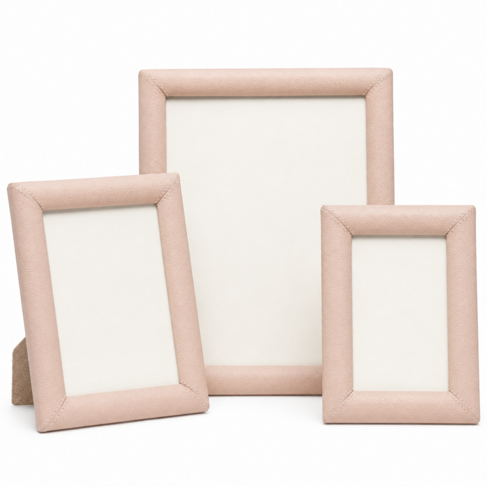 Pigeon & Poodle Eton Full-Grain Leather Frame in Dusty Rose - Picture Frames - The Well Appointed House