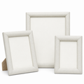 Pigeon & Poodle Eton Full-Grain Leather Frame in Light Grey - Picture Frames - The Well Appointed House