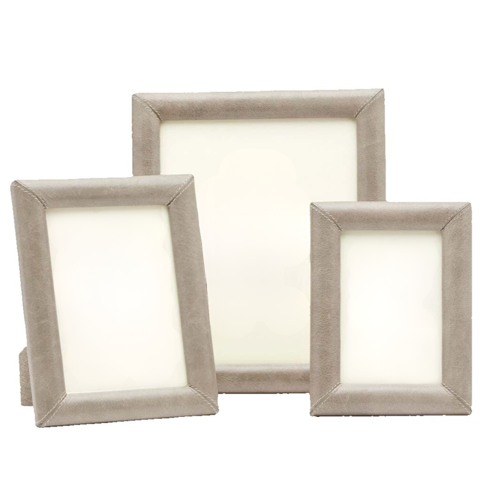 Pigeon & Poodle Eton Full-Grain Leather Frame in Storm - Picture Frames - The Well Appointed House