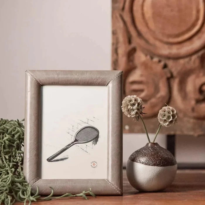 Pigeon & Poodle Eton Full-Grain Leather Frame in Storm - Picture Frames - The Well Appointed House