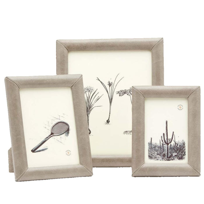Pigeon & Poodle Eton Full-Grain Leather Frame in Storm - Picture Frames - The Well Appointed House