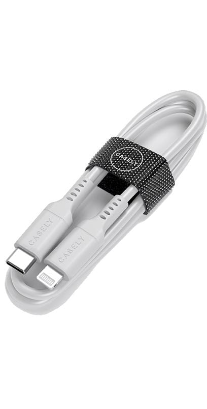 Fast Charging Cable | MFi Certified Lightning to USB-C Cord - White Cord Charging Cable get.casely