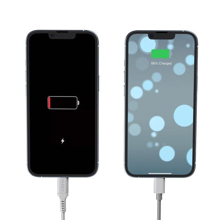Fast Charging Cable | MFi Certified Lightning to USB-C Cord - White Cord Charging Cable get.casely