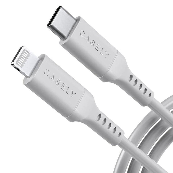Fast Charging Cable | MFi Certified Lightning to USB-C Cord - White Cord Charging Cable get.casely