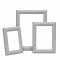 Pigeon & Poodle Faux Shagreen Oxford Frame in Ash Grey - Picture Frames - The Well Appointed House