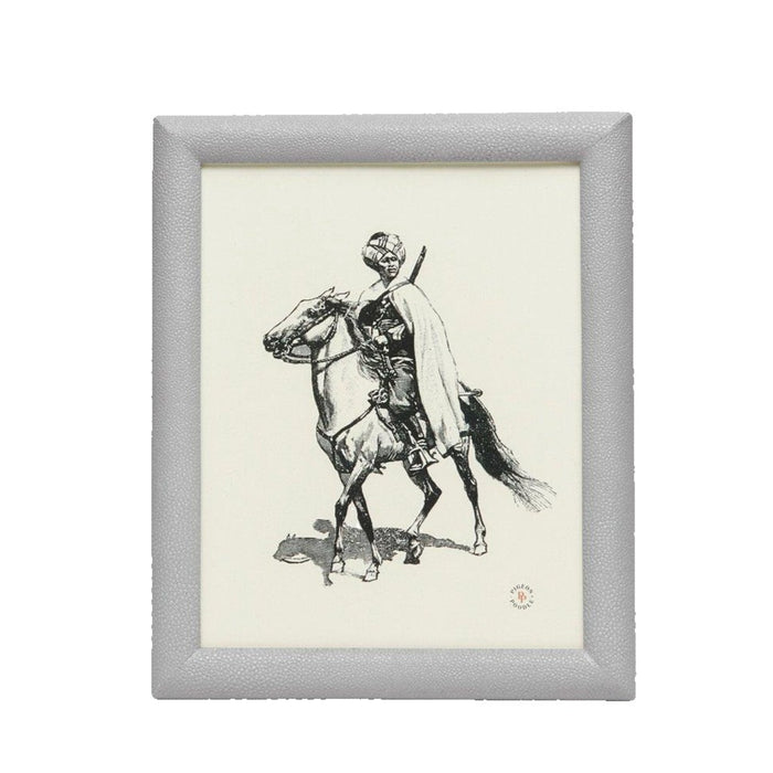 Pigeon & Poodle Faux Shagreen Oxford Frame in Ash Grey - Picture Frames - The Well Appointed House