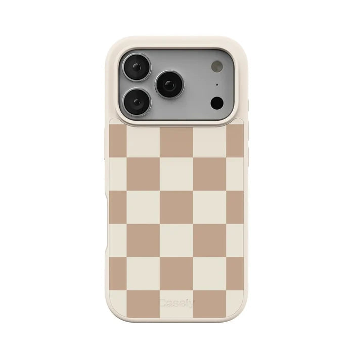 Fit Check | Neutral Checkerboard Case iPhone Case get.casely Align + MagSafe® iPhone 18 Pro