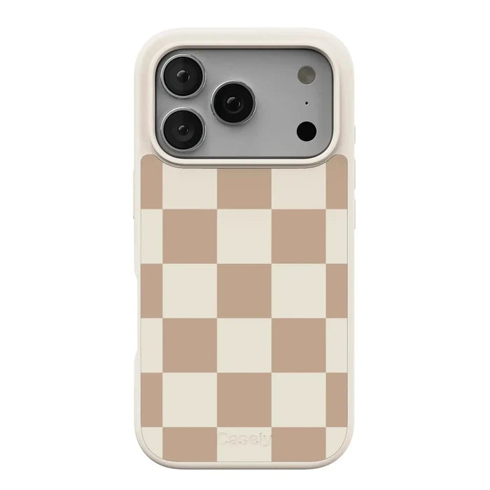 Fit Check | Neutral Checkerboard Case iPhone Case get.casely Align + MagSafe® iPhone 18 Pro Max