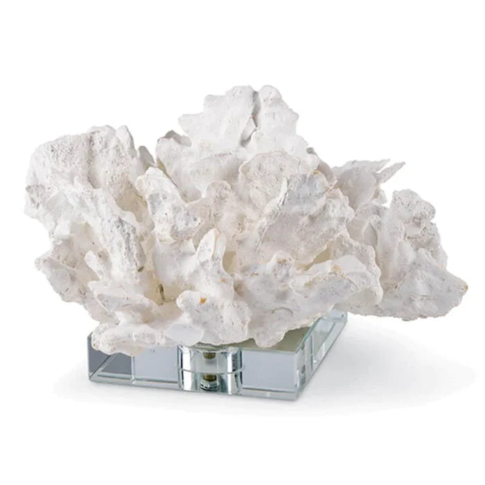 Flower Coral On Crystal Base (White) - Decorative Objects - The Well Appointed House